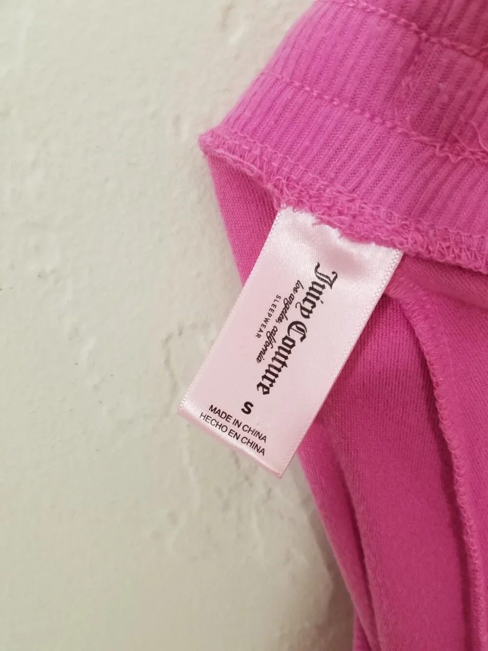 Juicy Couture Velvet Pants Embellished Log Pink Pull-On Size S